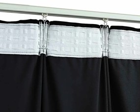 Cortinas blackout com ganchos 2 pcs 140x225 cm veludo preto