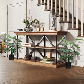 Conjunto de 2 plantas artificiais de interior com 65 cm, árvore artificial com vaso de plástico e acabamento flocado, verde