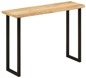 Mesa consola c/ borda viva 105x33x76cm madeira mangueira maciça