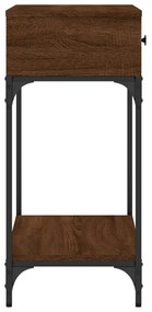 Mesa consola 75x34,5x75 cm derivados madeira carvalho castanho