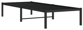 Estrutura de cama 75x190 cm metal preto