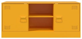 Móvel de TV 99x39x44 cm aço amarelo mostarda