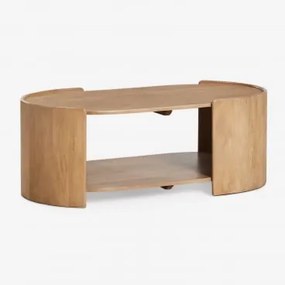 Oval Coffee Table 110x60 Cm In Sidney Mango Wood Madeira De Manga - Sklum