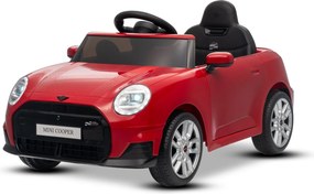 Carro elétrico para crianças 12V Mini Cooper MP3 Player com Controlo remoto, bateria de Lítio Licença Original Vermelho