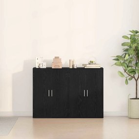 Buffets 2 pcs Carvalho Preto 60x31x84 cm Madeira de Engenharia