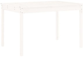 5 pcs conj. de jantar p/ jardim madeira de pinho maciça branco