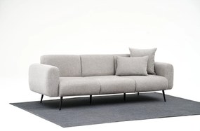 Sofá de 3 Lugares Side – Cinzento Claro – 235x77x82 cm