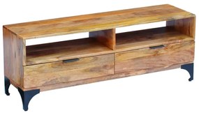 vidaXL Móvel TV madeira de mangueira 120x35x45 cm