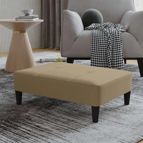 vidaXL Apoio de pés 78x56x32 cm couro artificial cor cappuccino