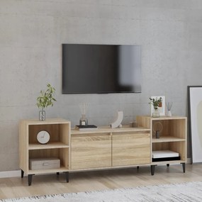vidaXL Móvel de TV 160x35x55 cm derivados de madeira carvalho sonoma