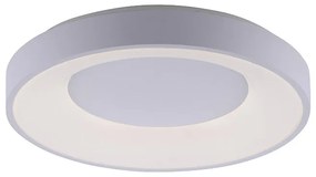 Candeeiro de teto moderno branco com LED regulável em 3 níveis - Steffie Moderno
