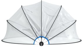Cúpula de piscina redonda 376x188 cm PVC