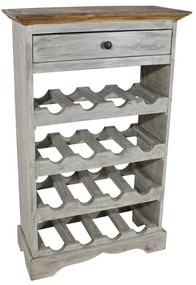 244507 vidaXL Garrafeira madeira reciclada maciça 55x23x85 cm