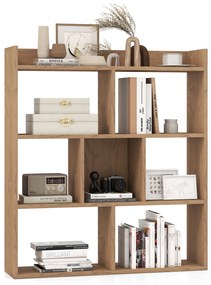 Estante de livros com 7 cubos e fundo aberto, para armazenamento doméstico, branca