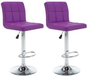 Bancos de bar 2 pcs couro artificial roxo