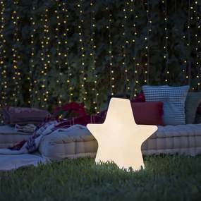 Candeeiro de Pé de Natal Branco 60cm com LED RGBW Recarregável - Nova