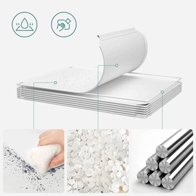 Conjunto de 16 cubos arrumação para crianças 123 x 31 x 123 cm Branco