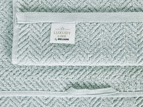Conjunto de 2 toalhas em algodão verde menta MITIARO Beliani