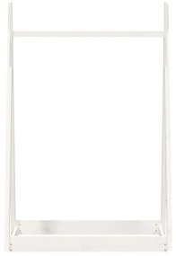 Charriot para roupas 100x45x150 cm madeira pinho maciça branco