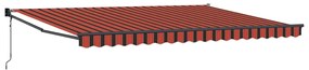 Toldo Retrátil Automático Laranja e Marrom 450x300 cm