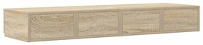 Gavetas para Cama Carvalho de Sonoma 120x36,5x16,5 cm Madeira Engenhei
