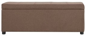 Banco c/ compartimento de arrumação 116 cm poliéster castanho