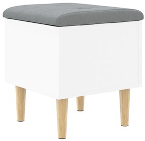 Banco de arrumação 42x42x46 cm derivados de madeira branco