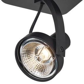 Foco de teto de design preto GU10 70mm giratório e inclinável - Vo Design
