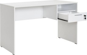 Secretária "Simple" com Gaveta - 120 x 75 x 60 cm - Branco - Design Mo