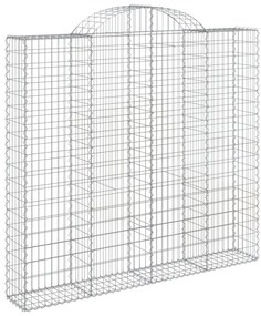 Cestos gabião arqueados 4pcs 200x50x180/200cm ferro galvanizado