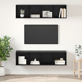 vidaXL Conjunto de móvel de TV 2 pcs Carvalho preto 37 x 37 x 142.5 cm