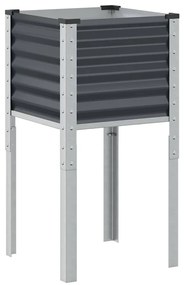 Vaso/floreira de jardim 45x45x88 cm aço antracite