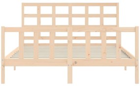 Cama sem colchão 160x200 cm madeira de pinho maciça