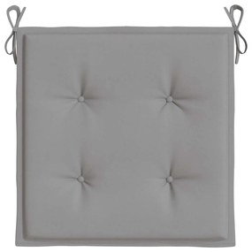 Almofadões p/ cadeiras jardim 4pcs 40x40x4 cm oxford cinza