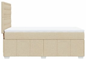 Cama com molas/colchão 90x190 cm tecido cor creme