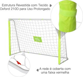 Baliza de Futebol com Estrutura Metálica e Rede para Treino no Jardim ao Ar Livre 186x62x123 cm Amarelo