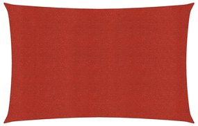 Para-sol estilo vela 160 g/m² 2x4,5 m PEAD vermelho