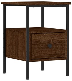 Mesas de cabeceira 2 pcs derivados de madeira carvalho castanho