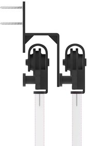 Kit de ferragens para porta deslizante 152,5 cm aço preto