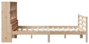 Cama com estante sem colchão 150x200 cm pinho maciço