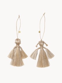 Jute Tree Pendants Wing, Set of 2