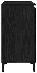 Sideboard vidaXL Preto Carvalho 104x35x70 cm Madeira de Engenharia