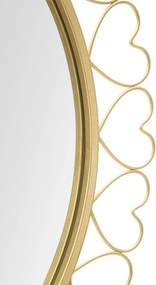 ESPELHO DE PAREDE CORAÇÕES Ø 80X2,5 CM DOURADO