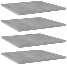 Prateleiras para estante 4 pcs 40x40x1,5cm contraplacado cinza