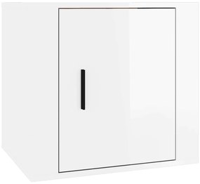 Mesas de cabeceira 2 pcs 50x39x47 cm branco brilhante