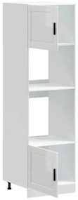Armários forno 2pcs Porto derivados de madeira branco brilhante
