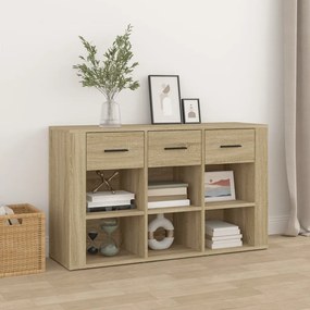 vidaXL Aparador 100x30x59,5 cm derivados de madeira carvalho sonoma
