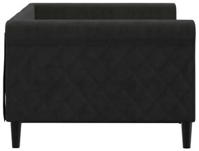 Sofá-cama 90x190 cm veludo preto