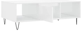 Mesa de centro 104x60x35 cm derivados madeira branco brilhante