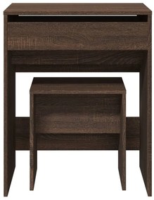 Toucador e banco 60x40x113,5 cm carvalho castanho